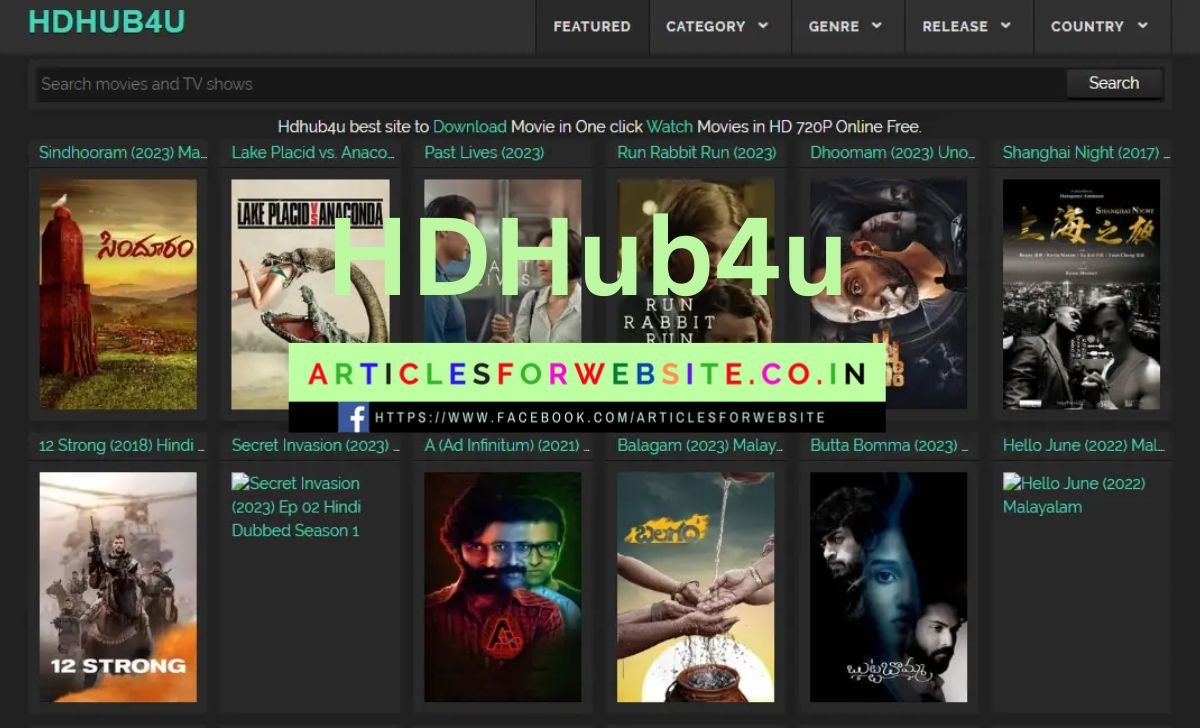 HDHub4u 2023 Tamil HD Movies Download Articles For Website